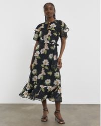 Joanna Hope - Dobby Spot Tie Waist Dress - Lyst