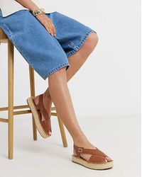 JD Williams - Peep Toe Espadrille Sandal Ex Wide - Lyst