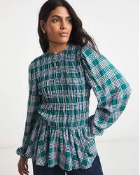 Simply Be - Shirred Long Sleeve Top - Lyst