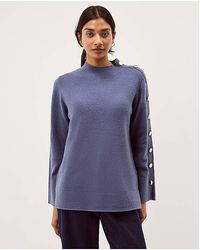 Monsoon - Breda Funnel Neck Button Jumper - Lyst