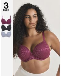 Pretty Secrets - 3 Pack Animal Lace T-Shirt Bras - Lyst