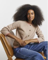 Simply Be - Sponge Whipstitch Crew Neck Cardigan - Lyst