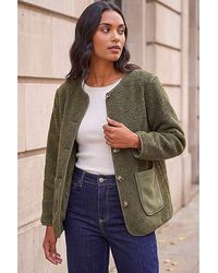Roman - Roman Fleece Front Pocket Jacket - Lyst