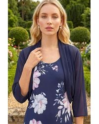 Roman - Roman Ruched Hem Chiffon Bolero - Lyst