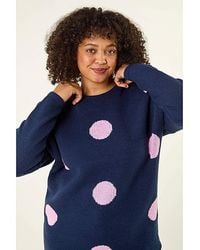 Roman Curve - Large Spot Knit Jumper - Lyst