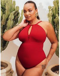 Curvy Kate - Zip Tide Non-Wired Swimsuit - Lyst