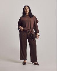 Julipa - Petite Satin Straight Leg Trouser - Lyst