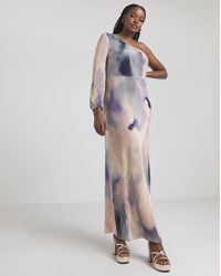 Simply Be - Plisse One Shoulder Maxi Dress - Lyst