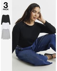 Simply Be - Pack Of 3 Slash Neck Tops - Lyst