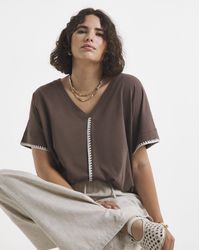 Simply Be - Whipstitch T-Shirt - Lyst