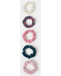 Accessorize - Skinny Satin Hair Scrunchies - Lyst