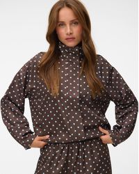 Vero Moda - Kayla High Neck Polka Jacket - Lyst