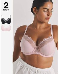 Pretty Secrets - 2 Pack Rosalie Full Cup Wired Bras - Lyst