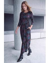 Roman - Roman Floral Stretch Waist Midi Dress - Lyst