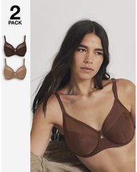 Pretty Secrets - 2 Pack Maisie Mesh Minimiser Bras - Lyst