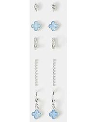 Accessorize - 5Pk Clover Stud Earrings - Lyst