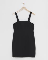 Simply Be - Square Neck Pinafore Dress - Lyst