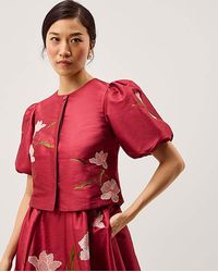 Monsoon - Anya Puff Sleeve Floral Jacket - Lyst