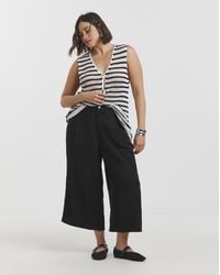 Simply Be - Crop Wide Leg Jeans - Lyst