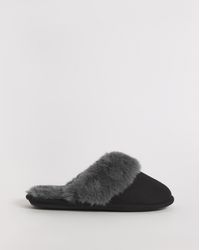 Simply Be - Closed Toe Mule Slippers Wide Fit - Lyst