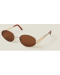 Accessorize - Oval Metal Frame Sunglasses - Lyst
