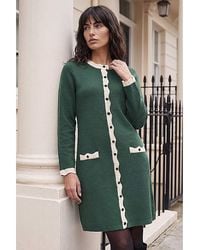 Roman - Roman Scalloped Button Down Knit Dress - Lyst