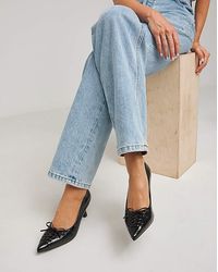 Simply Be - Lace Front Pointy Toe Court Shoe Exwide - Lyst