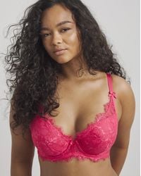Figleaves - Pulse Lace Underwired Plunge Bra B-G - Lyst