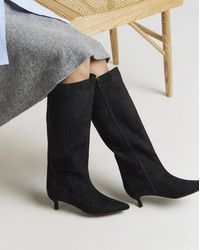 Simply Be - Kitten Heel Straight Boots Wide Curvy - Lyst