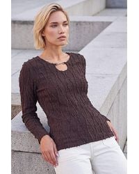 Roman - Roman Horsebit Trim Textured Top - Lyst