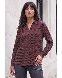 Roman - Roman Geo Puff Print Shirt - Lyst