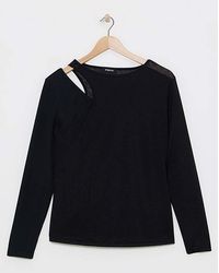 Simply Be - 1 Knit Look Mesh Top - Lyst