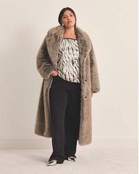 Simply Be - Sbe Faux Fur Maxi Coat - Lyst