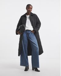 Simply Be - Cord Collar Quilted Longline Coat - Lyst