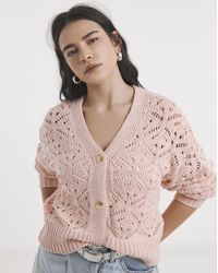 Simply Be - Pointelle Cardigan - Lyst