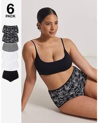 Pretty Secrets - 6 Pack Full Brief Knickers - Lyst