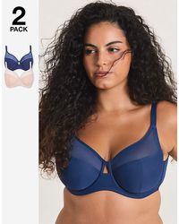 Pretty Secrets - 2 Pack Mesh Minimiser Bras - Lyst