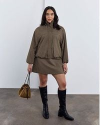 Simply Be - Zip Front Bomber Jacket - Lyst