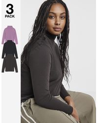 Simply Be - 3 Pack Grown On Neck Tops - Lyst