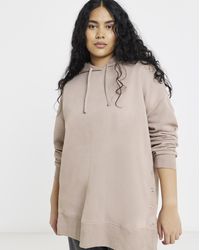 Simply Be - Popper Side Longline Hoodie - Lyst