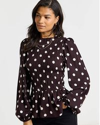 Simply Be - Shirred Long Sleeve Top - Lyst