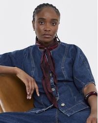 Simply Be - Button Through Denim Blouse - Lyst