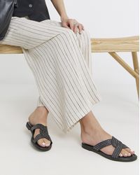 Simply Be - Woven Twist Flat Sandals Wide - Lyst