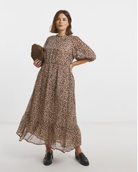 Simply Be - Printed Georgette Maxi Dress - Lyst