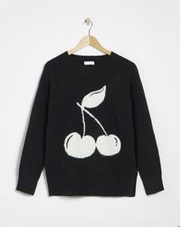 Simply Be - Cherry Knitted Crew Neck Jumper - Lyst