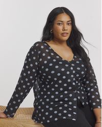 Simply Be - Mesh Button Through Cardi - Lyst