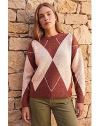 Roman - Roman Argyle Knit Jumper - Lyst
