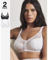 Pretty Secrets - 2 Pack Lace Front Fasten Nw Fc Bras - Lyst
