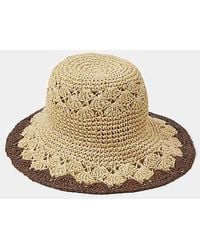Accessorize - Crochet Straw Bucket Hat - Lyst