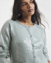 Simply Be - Clear Sequin Cardigan - Lyst